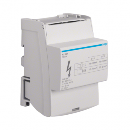 HAGER Blok rozdzielczy 4P 100 A 4x7 KJ100A