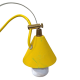 [OUTLET] KOMBIT Lampa wisząca linka regulowana 3x40W E27 żółta/zielona klosz biały matowy CZ205