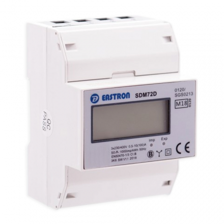 VCX Licznik energii elektrycznej na szynę cyfrowy 3F 10(100)A SDM72D (MID)