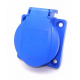 PLUS Gniazdo z uziemieniem 38x38mm 230V tablicowe IP44 niebieskie