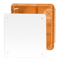 ELEKTRO-PLAST Puszka instalacyjna P/T 156×156 z pokrywą IP40 pomarańczowa 11.7