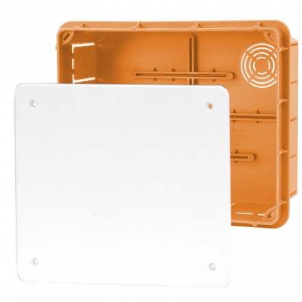 ELEKTRO-PLAST Puszka instalacyjna P/T 156×196 z pokrywą IP40 pomarańczowa 11.8