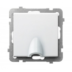 OSPEL SONATA przyłącz kablowy wypust do ramki biały GPPK-1R/m/00