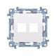SIMON 10 Pokrywa gniazd teleinformatycznych na Keystone płaska podwójna biały CKP2.01/11