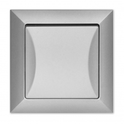 Wyłącznik łącznik schodowy w kolorze srebrnym