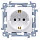 SIMON 10 Gniazdo pojedyncze z uziemieniem do ramki typu schuko biały 16A CGSZ1.01/11