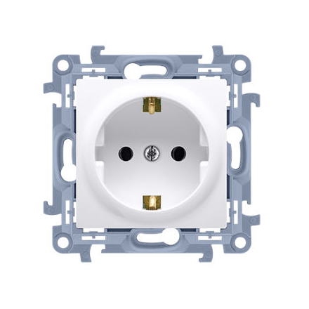 SIMON 10 Gniazdo pojedyncze z uziemieniem do ramki typu schuko biały 16A CGSZ1.01/11