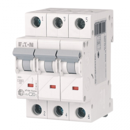 EATON Wyłącznik nadprądowy 3P C20A 6kA HN-C20/3 194892