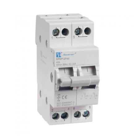 SPAMEL Przełącznik modułowy wyboru zasilania sieci 2P 40A SPMP/2P40