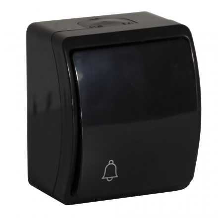 KOALA Łącznik przycisk zwierny "dzwonek" natynkowy wodoodporny IP44 czarny 155-05