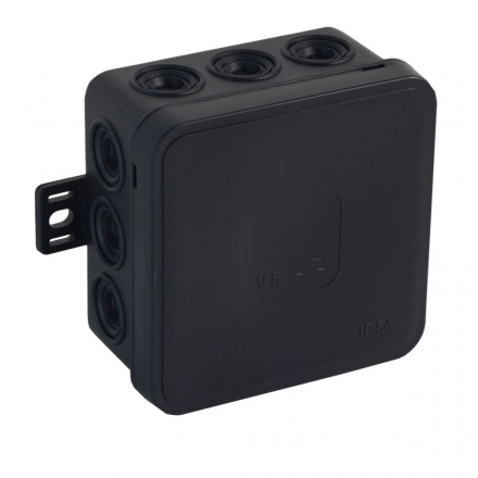Viplast V5 Puszka natynkowa 75x75x41 IP54 czarna