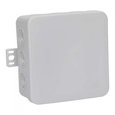 SPAMEL Puszka odgałęźna naścienna szara - 85 x 85 x 40 mm E113