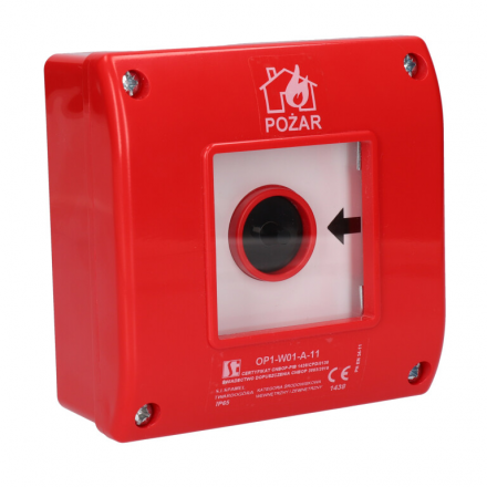 Spamel Przycisk przeciwpożarowy natynkowy ROP IP65 OP1-W01-A-11