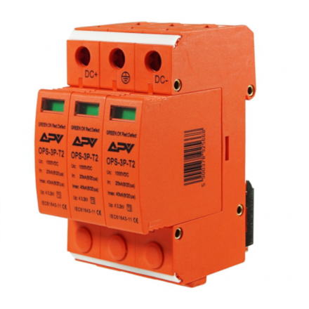 ADELID Ogranicznik przepięć fotowoltaika 3P C/T2 1000V DC APV-OPS-3P-T2