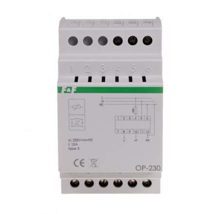 F&F Przekaźnik czasowy 2P 2x8A 230V PCU-510 DUO