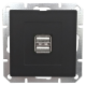 TIMEX MAGIC Gniazdo ładowarka USB podwójna 1A czarny mat GŁ/USB-2 Pr moduł CZ/MAT