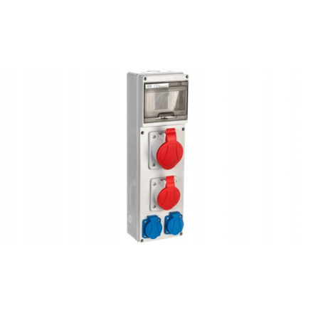 Rozdzielnica budowlana 6 modułów 1x16A 5P 400V, 1x32A 5P 400V, 2x16A 2P+Z RSE-02 IP54 942071