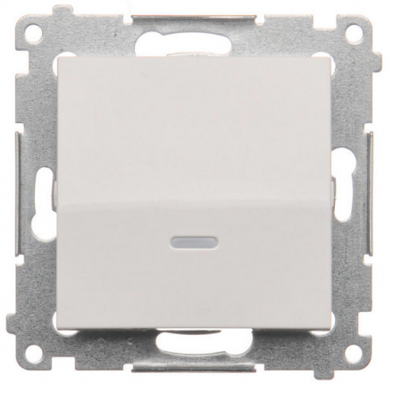 SIMON 54 Przycisk łącznik zwierny podświetlany do ramki biały DP1L.01/11