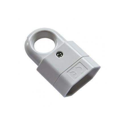 Gniazdko gniazdo PRZENOŚNE PŁASKIE z uchwytem 2.5A 250V BIAŁE GN-11