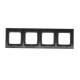 SIMON 54 Ramka poczwórna czarny mat DR4/49