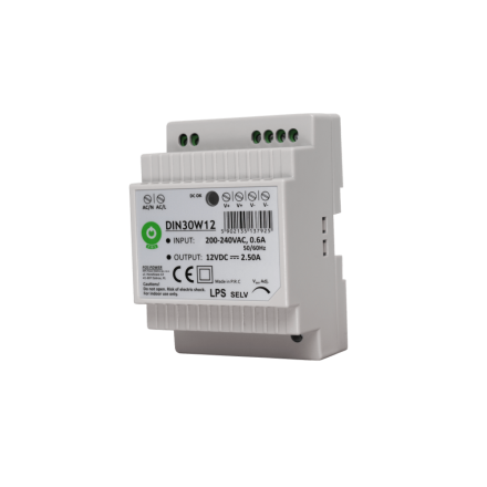 POS Zasilacz na szynę DIN 2,5A 30W 12V LED CCTV RTV