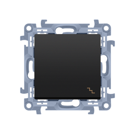 SIMON 10 Wyłącznik łącznik pojedynczy schodowy do ramki czarny mat CW6.01/49