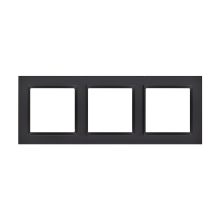 SIMON 10 Ramka potrójna czarny mat CR3/49