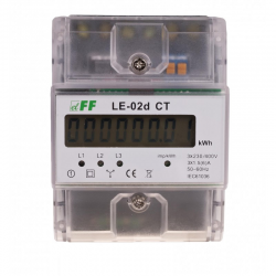 F&F Licznik energii elektrycznej z programowalną przekładnią 3F 6A LCD LE-02D CT