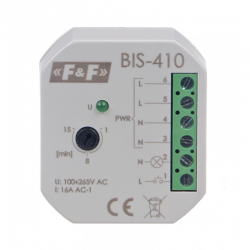 F&F Przekaźnik bistabilny z timerem 1P 16A 230V AC BIS-410