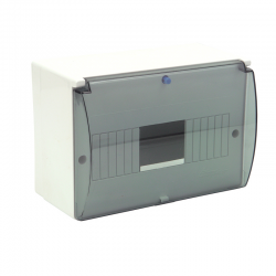Elektro-Plast Rozdzielnica natynkowa 1x9 z szybką RM-9 (N+PE) 6.2A