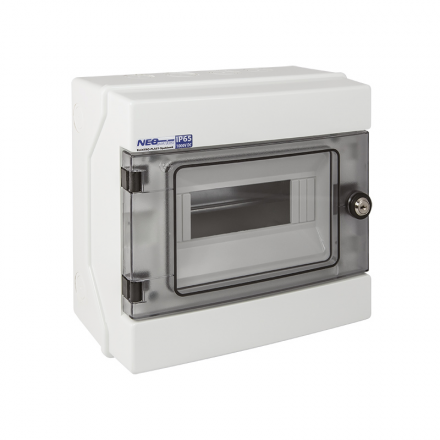 Elektro-Plast Rozdzielnica n/t z zamkiem 1x8 hermetyczna IP65 RH-8/Z (N+PE) NEO SERIES 36.9