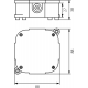 ELEKTRO-PLAST Puszka Instalacyjna N/T z zaciskami 1-4 mm, 88x88x38 mm, dekiel na 4 wkręty, IP44 VP-74 61.175