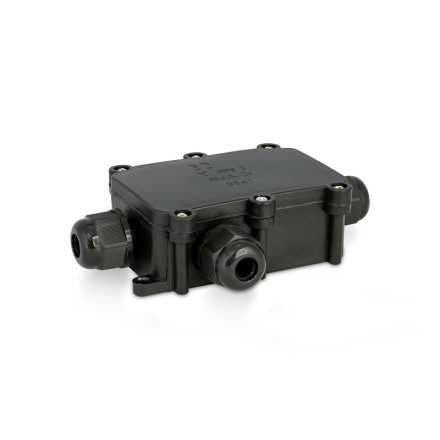 ELEKTRO-PLAST Puszka z dławikami N/T hermetyczna IP68 80x52x31 czarna PI3P 63.3