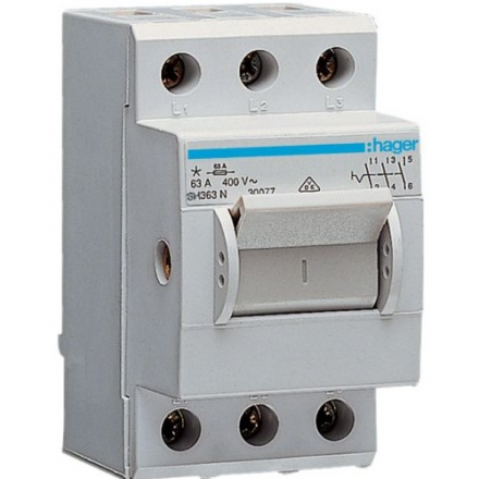 HAGER Rozłącznik izolacyjny kompakt 3P 63A SH363N