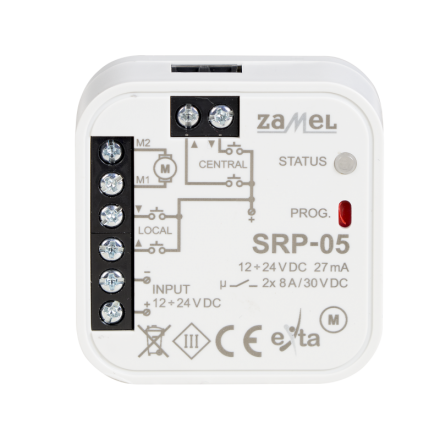 ZAMEL EXTA STEROWNIK ROLET PRZEWODOWY DOPUSZKOWY 12-24V SRP-05
