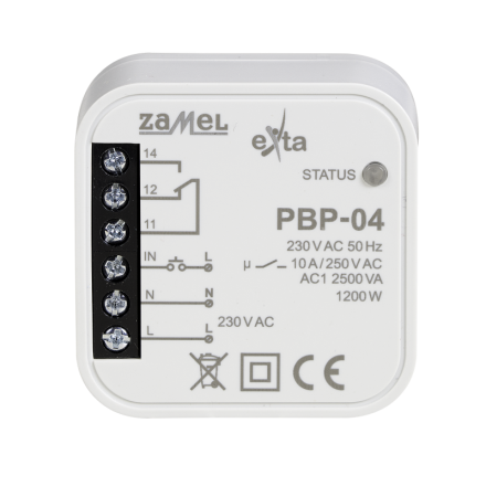 ZAMEL Przekaźnik bistabilny dopuszkowy 10A 230V PBP-04