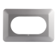 ZAMEL Osłona ścienna wyłącznika/gniazda PODWÓJNA srebrna OSX-220-SRB