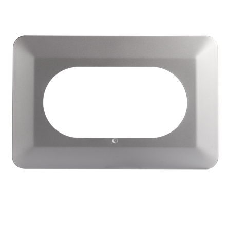 ZAMEL Osłona ścienna wyłącznika/gniazda PODWÓJNA srebrna OSX-220-SRB