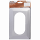ZAMEL Osłona ścienna wyłącznika/gniazda PODWÓJNA srebrna OSX-220-SRB
