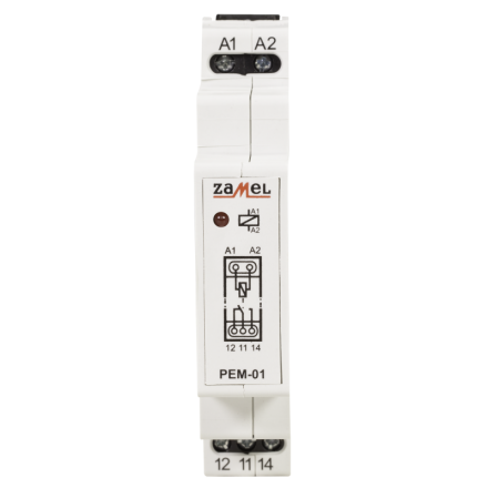 ZAMEL Przekaźnik elektromagnetyczny na szynę 16A 24V AC/DC PEM-01/024