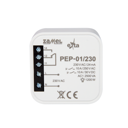 ZAMEL EXTA Przekaźnik elektromagnetyczny dopuszkowy 240V PEP-01/230