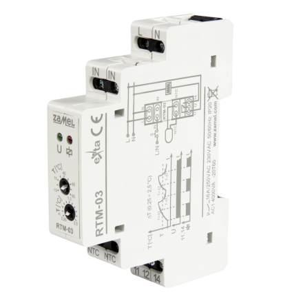 ZAMEL EXTA Regulator temperatury modułowy RTM-03