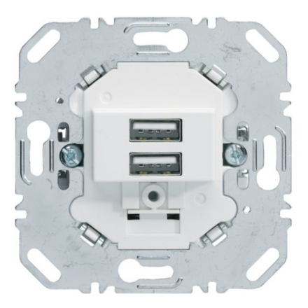 BERKER one.platform Mechanizm ładowarka 2xUSB 3A biała 260209