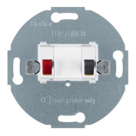 BERKER one.platform Mechanizm gniazdo głośnikowe 1x białe 457209