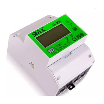 SIMET SIMLIC Licznik energii elektrycznej na szynę cyfrowy 2-kierunkowy MID 3F 10(100)A 400V LS-3FB