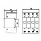 VCX Ogranicznik ochronnik przepięć 4P klasa C (T2) 20kA AC C4P PROF.