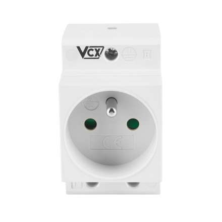 VCX Gniazdo na szynę DIN Z/U 16A GN TH