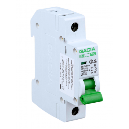 GACIA Wyłącznik nadprądowy SB6L C 1P 20A 6kA AC