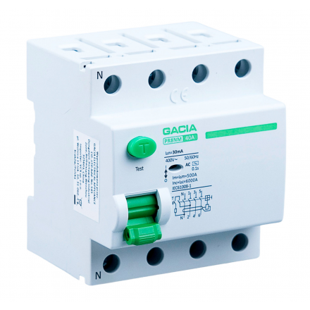 GACIA Wyłącznik różnicowoprądowy PR8NM 4P 40A 30mA AC