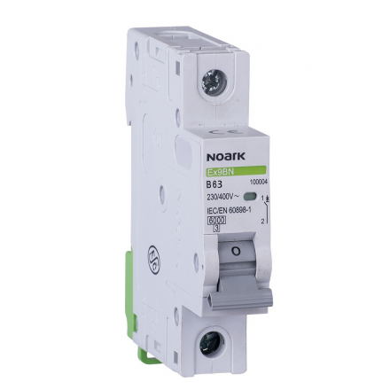 NOARK Wyłącznik nadprądowy 1P B 63A 6kA AC 100014